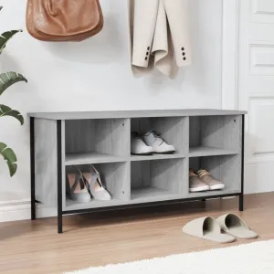 Shoe Cabinet Grey Sonoma 100x35x50 cm Engineered Wood