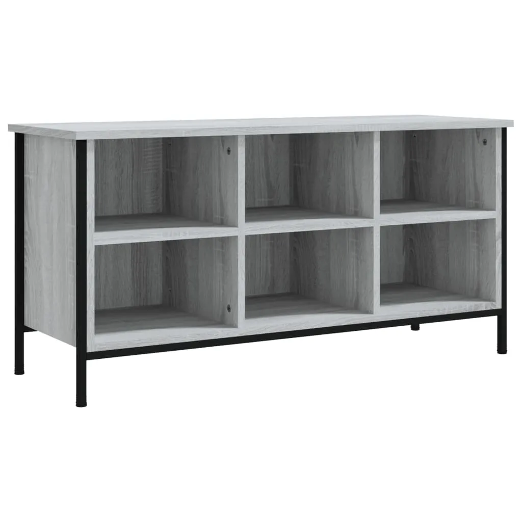 Shoe Cabinet Grey Sonoma 100x35x50 cm Engineered Wood