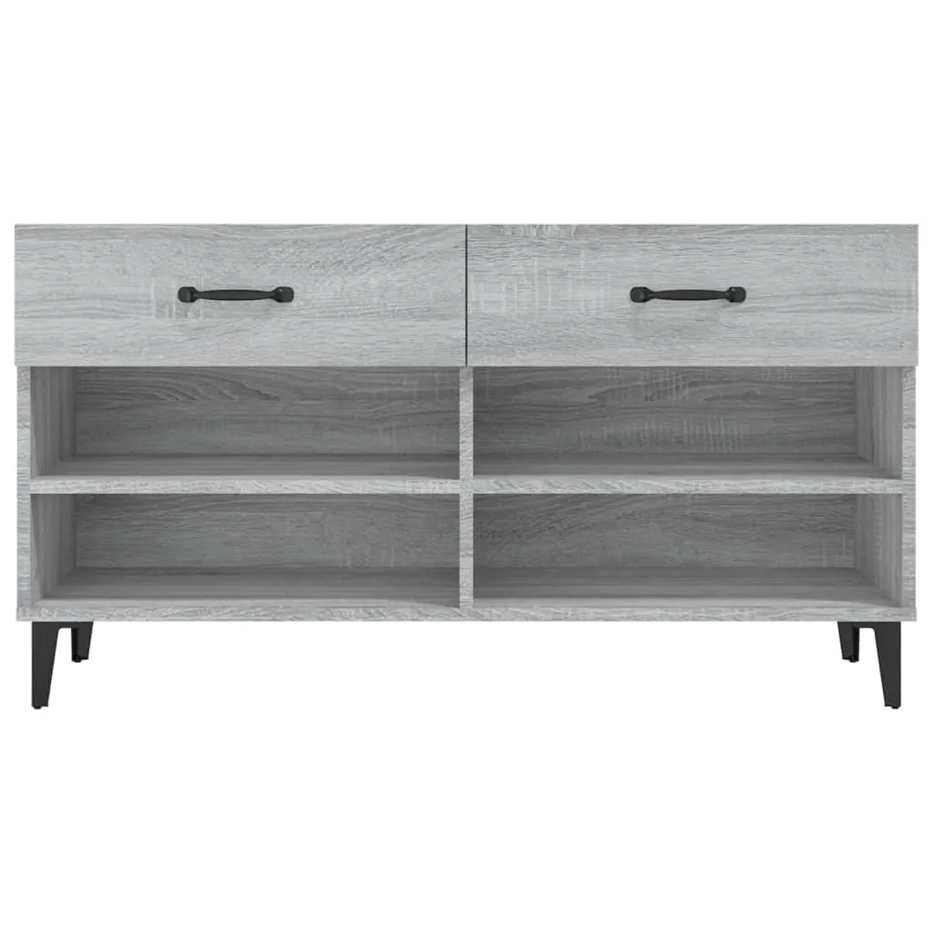 Shoe Cabinet Grey Sonoma 102x35x55 cm Engineered Wood