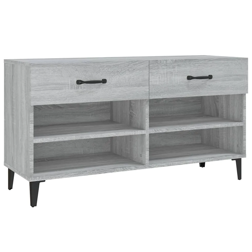 Shoe Cabinet Grey Sonoma 102x35x55 cm Engineered Wood