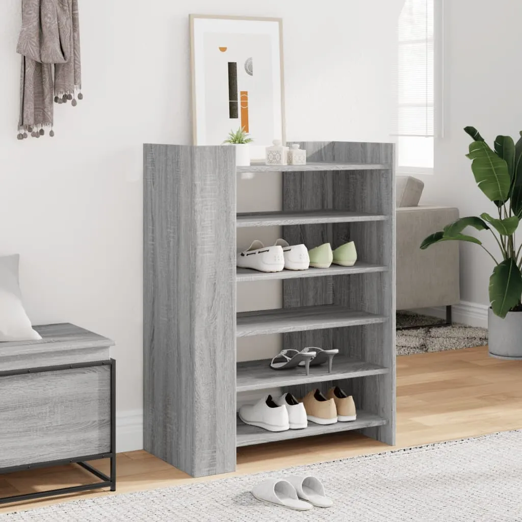 Shoe Cabinet Grey Sonoma 74.5x37.5x100 cm Engineered Wood