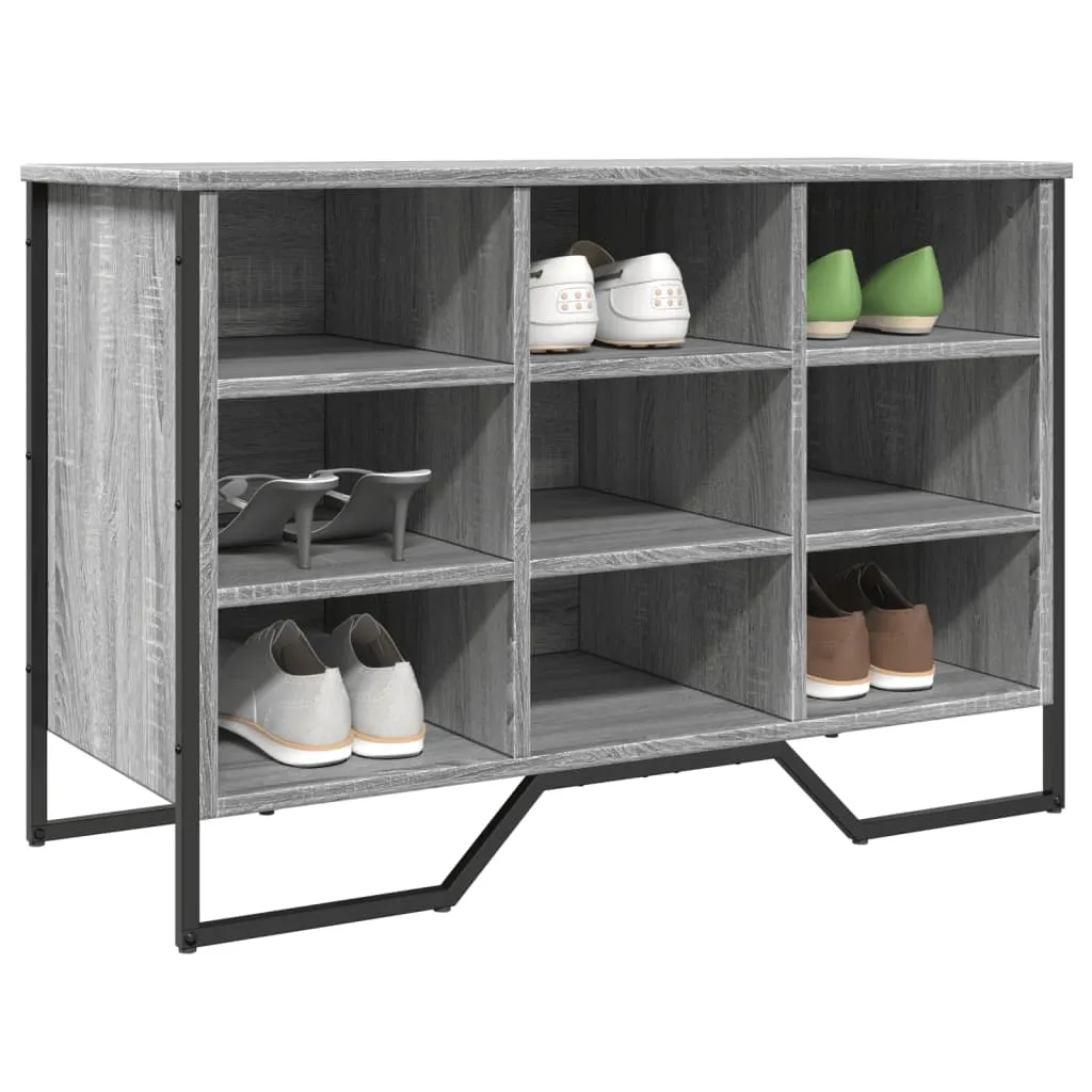 Shoe Cabinet Grey Sonoma 90x38x61.5 cm Engineered Wood