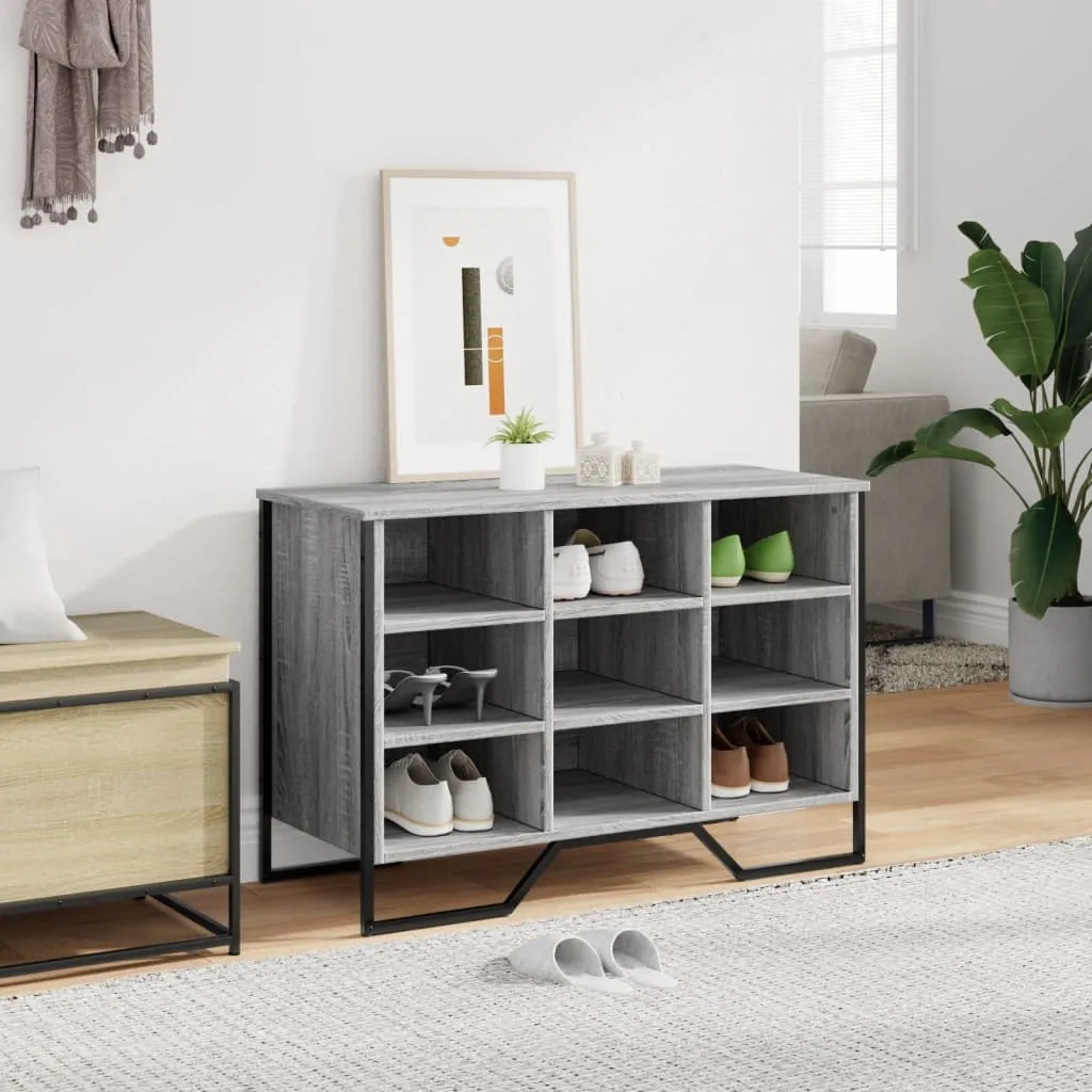 Shoe Cabinet Grey Sonoma 90x38x61.5 cm Engineered Wood