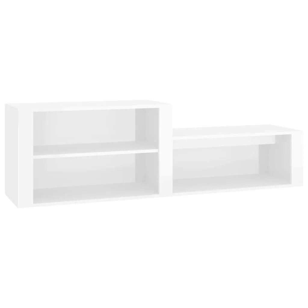 Shoe Cabinet High Gloss White 150x35x45 cm Engineered Wood