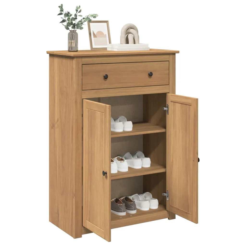 Shoe Cabinet Panama 80x40x114 cm Solid Wood Pine