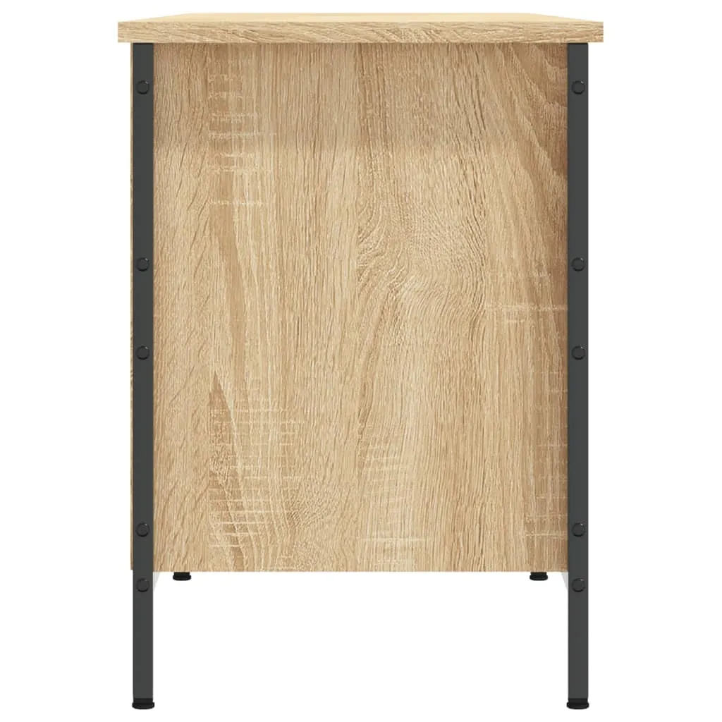 Shoe Cabinet Sonoma Oak 131x35x50 cm Engineered Wood