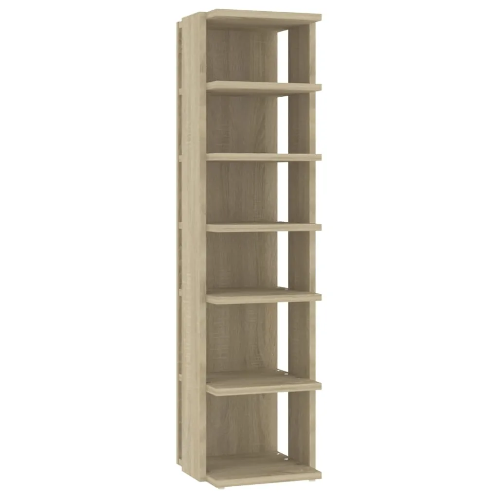 Shoe Cabinet Sonoma Oak 27.5x27x102 cm Engineered Wood