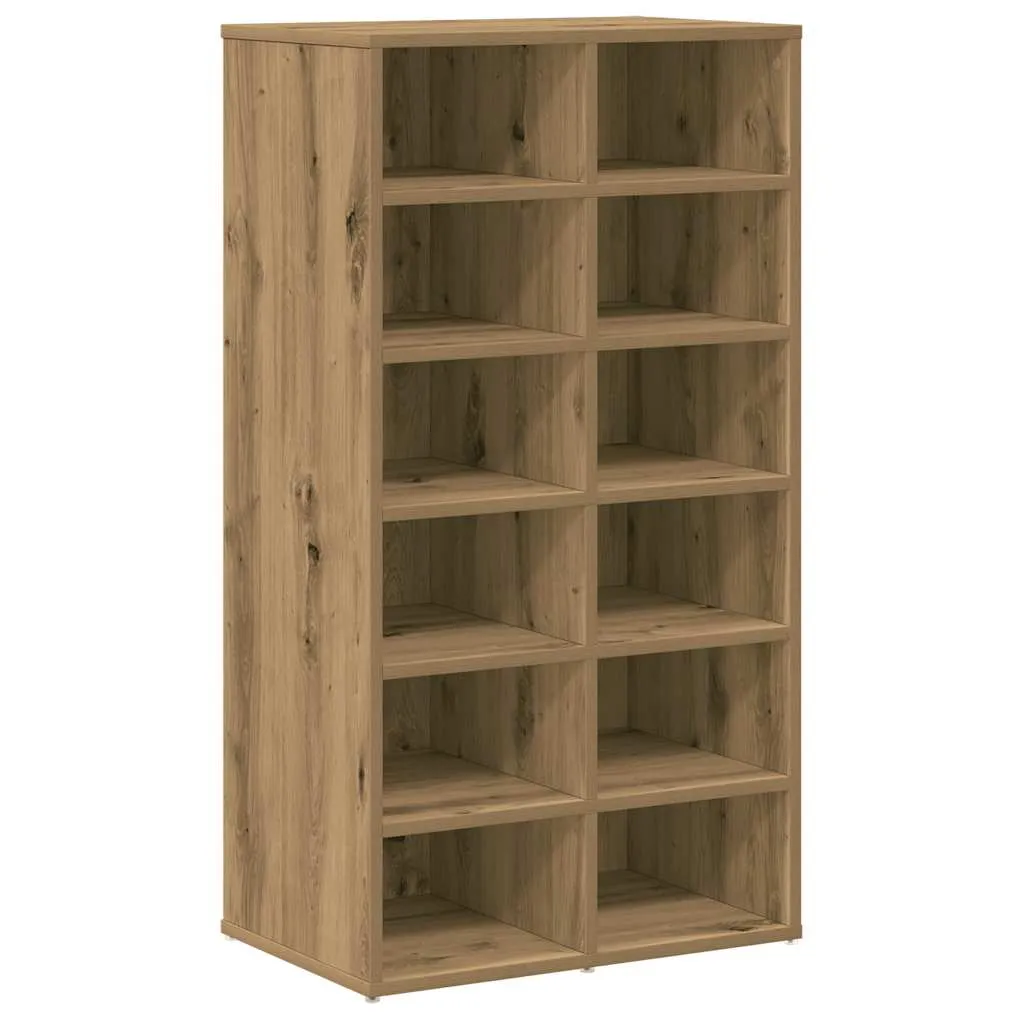 Shoe Rack Artisan Oak 54x34x100.5 cm Engineered Wood