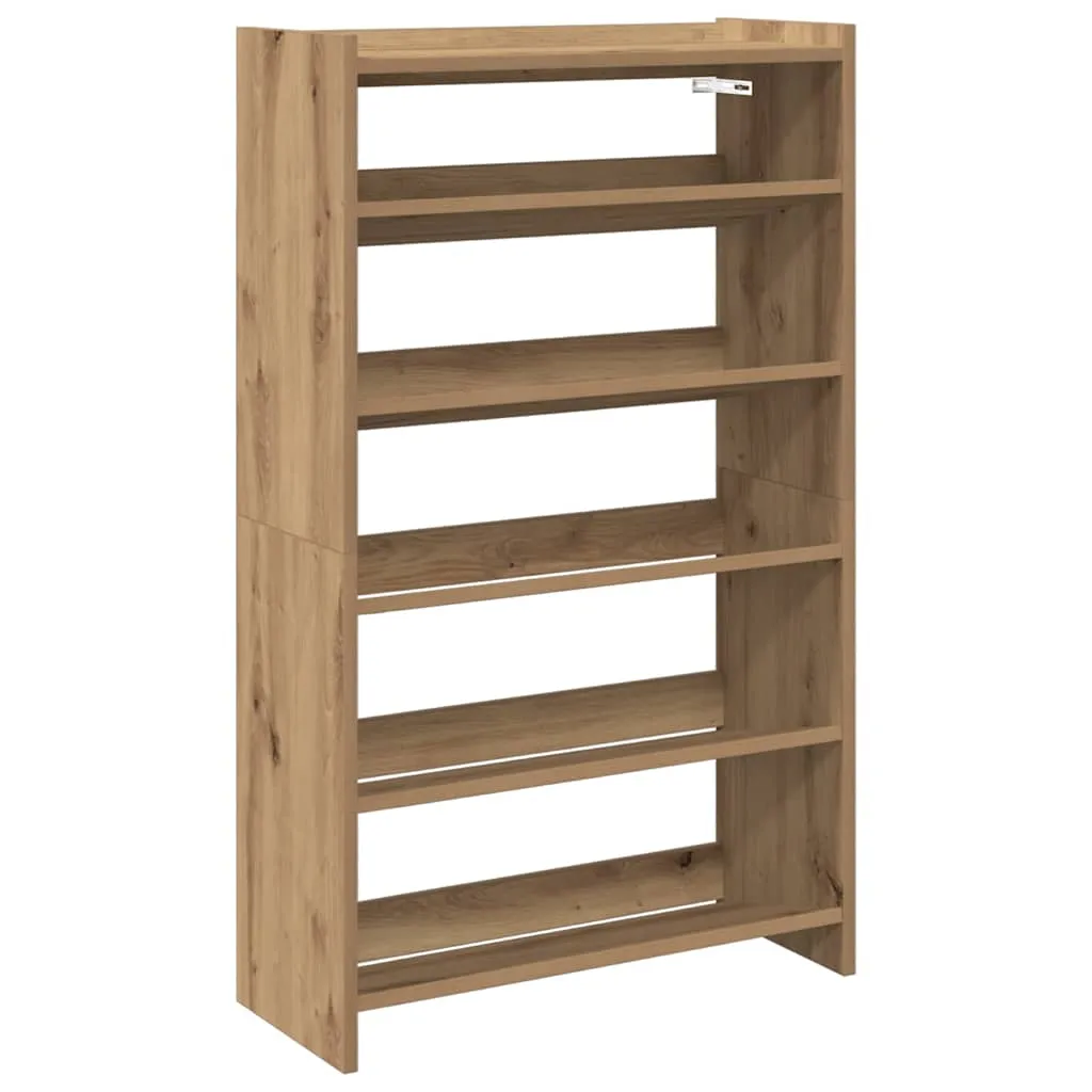 Shoe Rack Artisan Oak 60x25x100 cm Engineered Wood