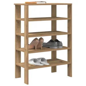 Shoe Rack Artisan Oak 61x32x87.5 cm Engineered Wood