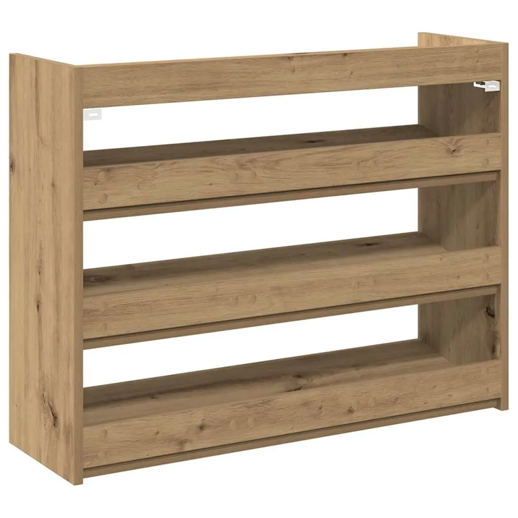 Shoe Rack Artisan Oak 80x25x61.5 cm Engineered Wood