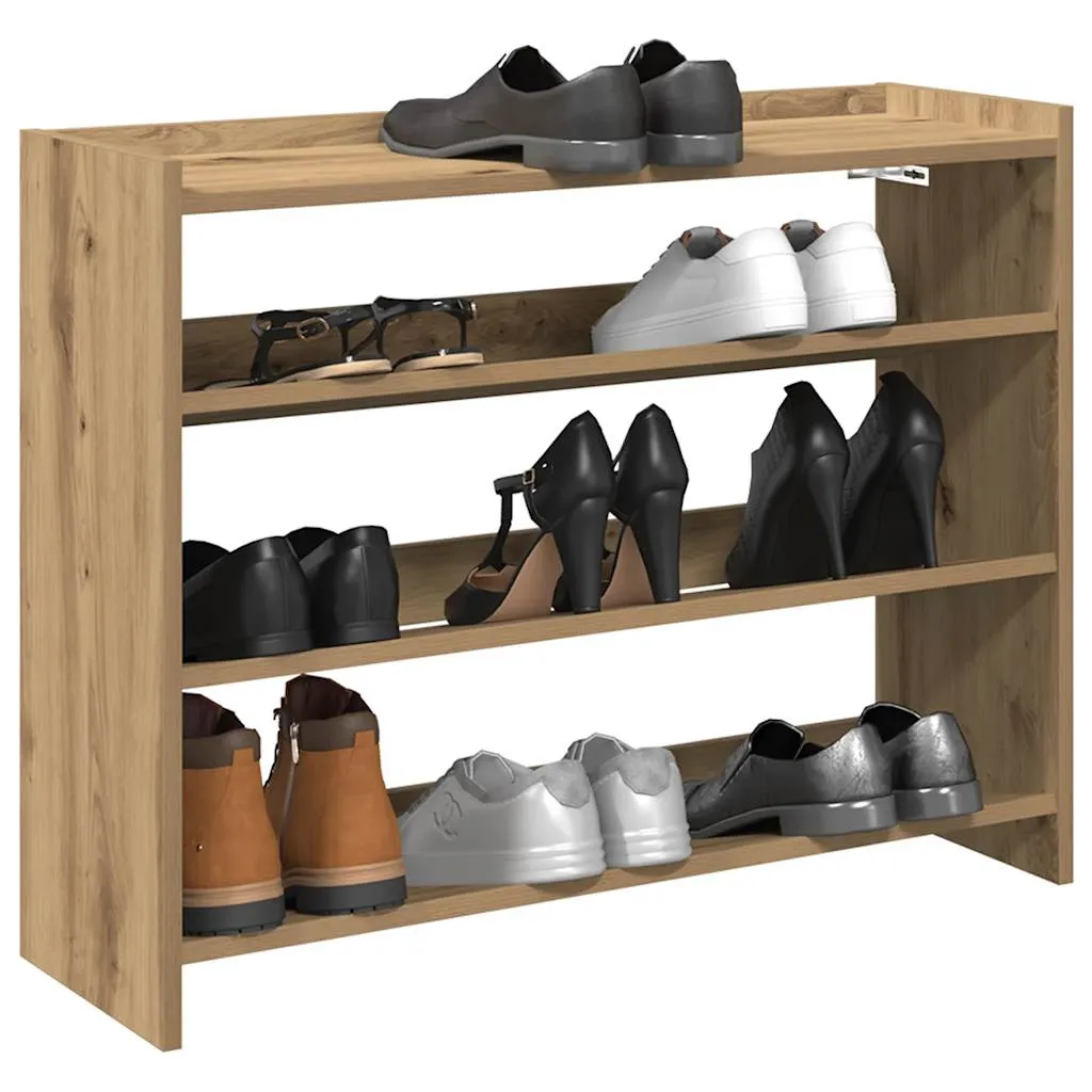 Shoe Rack Artisan Oak 80x25x61.5 cm Engineered Wood