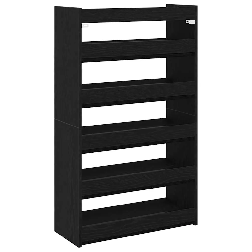 Shoe Rack Black 60x25x100 cm Engineered Wood