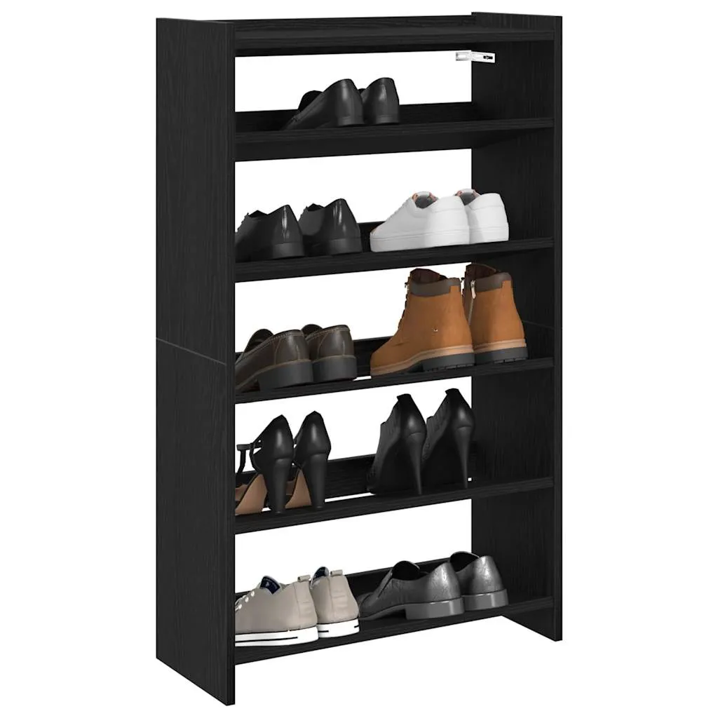 Shoe Rack Black 60x25x100 cm Engineered Wood