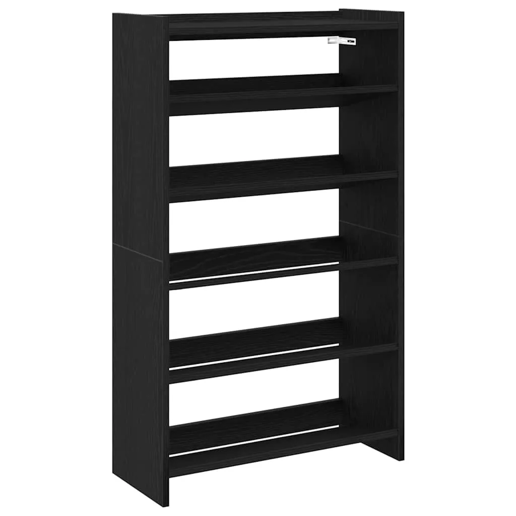 Shoe Rack Black 60x25x100 cm Engineered Wood