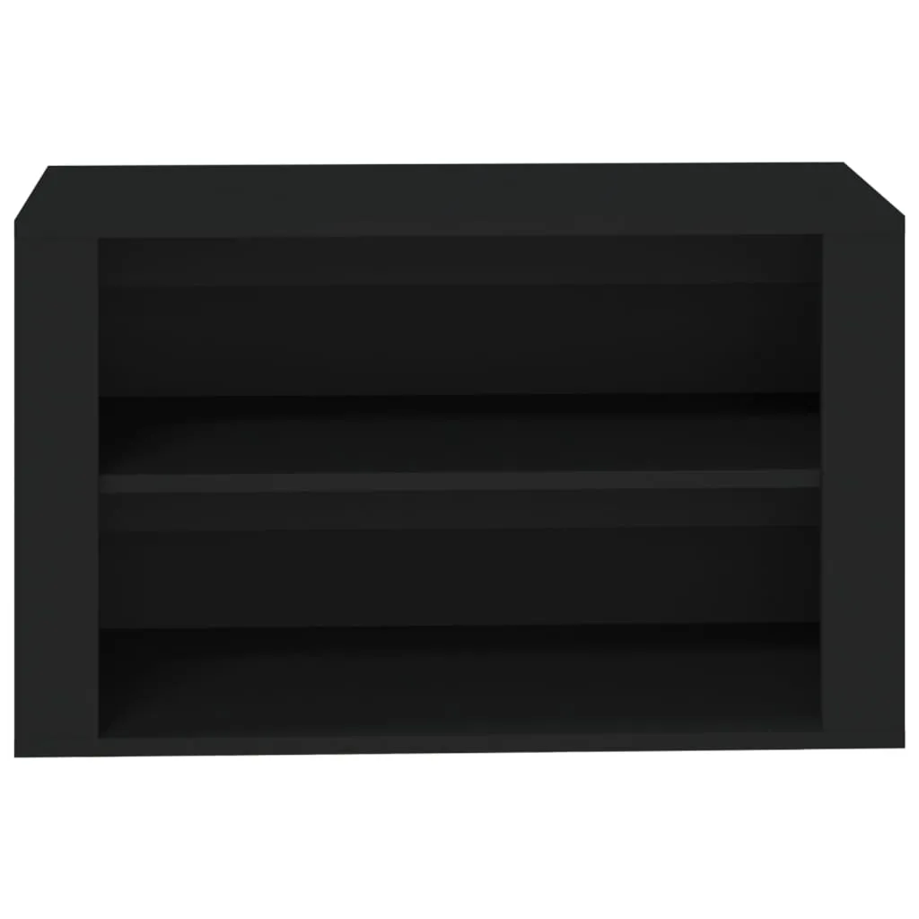 Shoe Rack Black 75x35x45 cm Engineered Wood