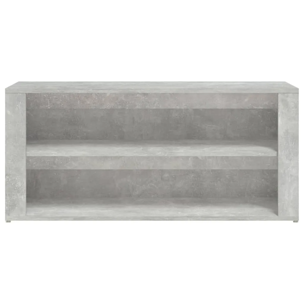 Shoe Rack Concrete Grey 100x35x45 cm Engineered Wood