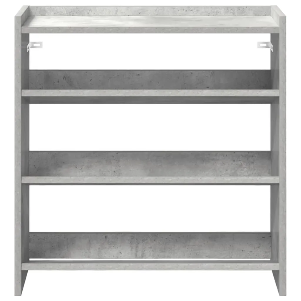 Shoe Rack Concrete Grey 60x25x62 cm Engineered Wood