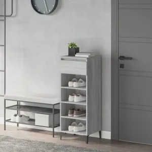 Shoe Rack Grey Sonoma 40x36x105 cm Engineered Wood