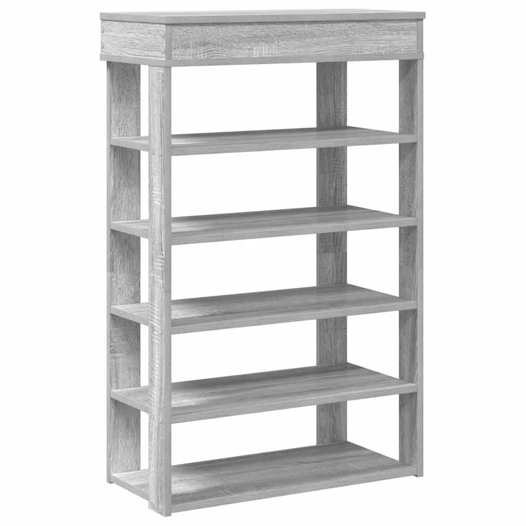 Shoe Rack Grey Sonoma 60x30x98 cm Engineered Wood