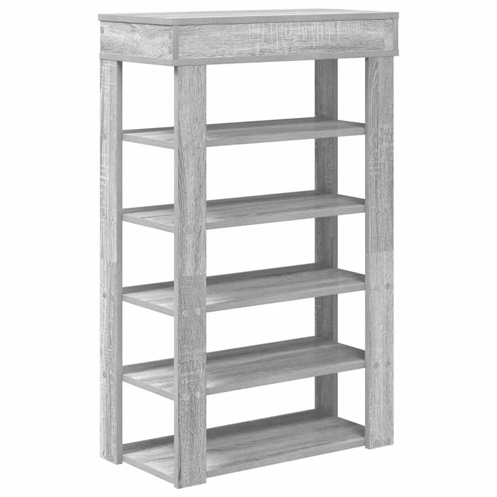 Shoe Rack Grey Sonoma 60x30x98 cm Engineered Wood