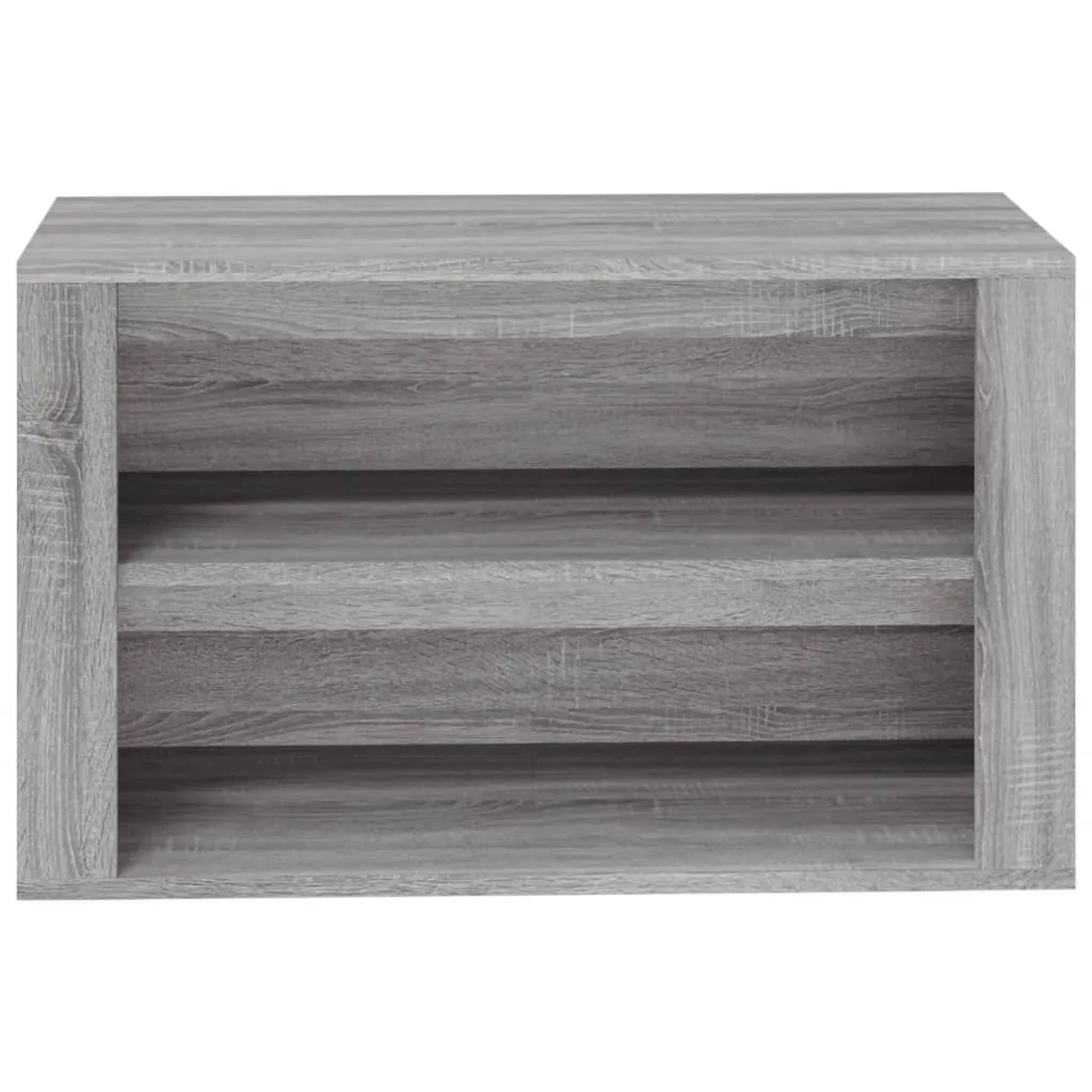 Shoe Rack Grey Sonoma 75x35x45 cm Engineered Wood