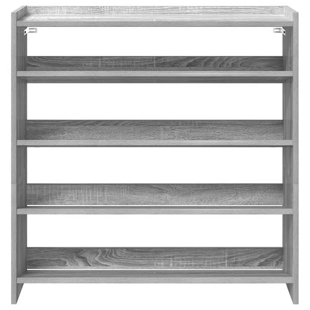 Shoe Rack Grey Sonoma 80x25x81 cm Engineered Wood