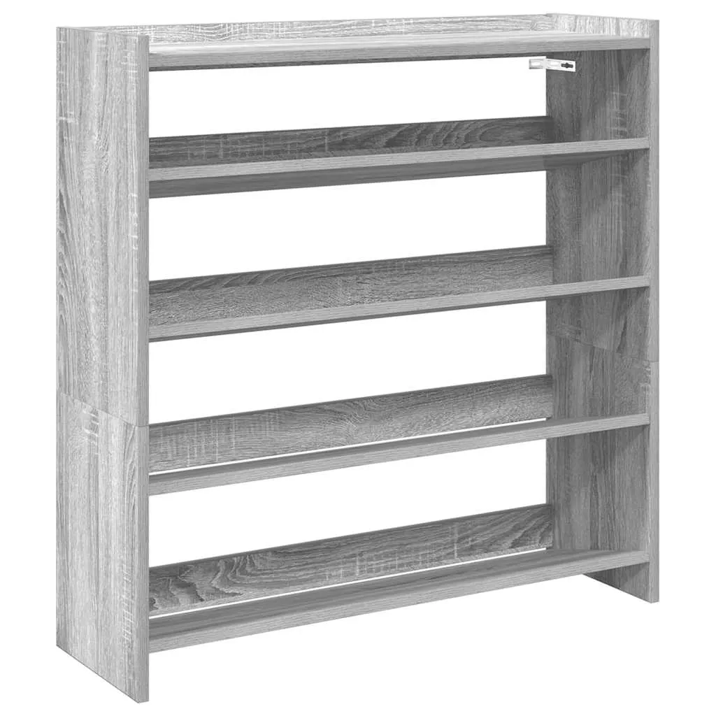 Shoe Rack Grey Sonoma 80x25x81 cm Engineered Wood