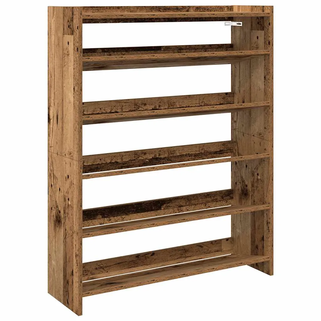 Shoe Rack Old Wood 80x25x100 cm Engineered Wood