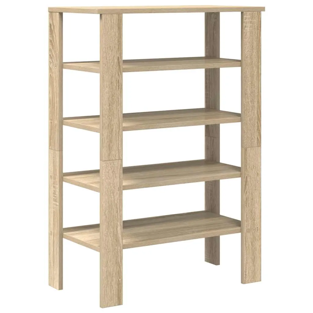 Shoe Rack Sonoma Oak 61x32x87.5 cm Engineered Wood