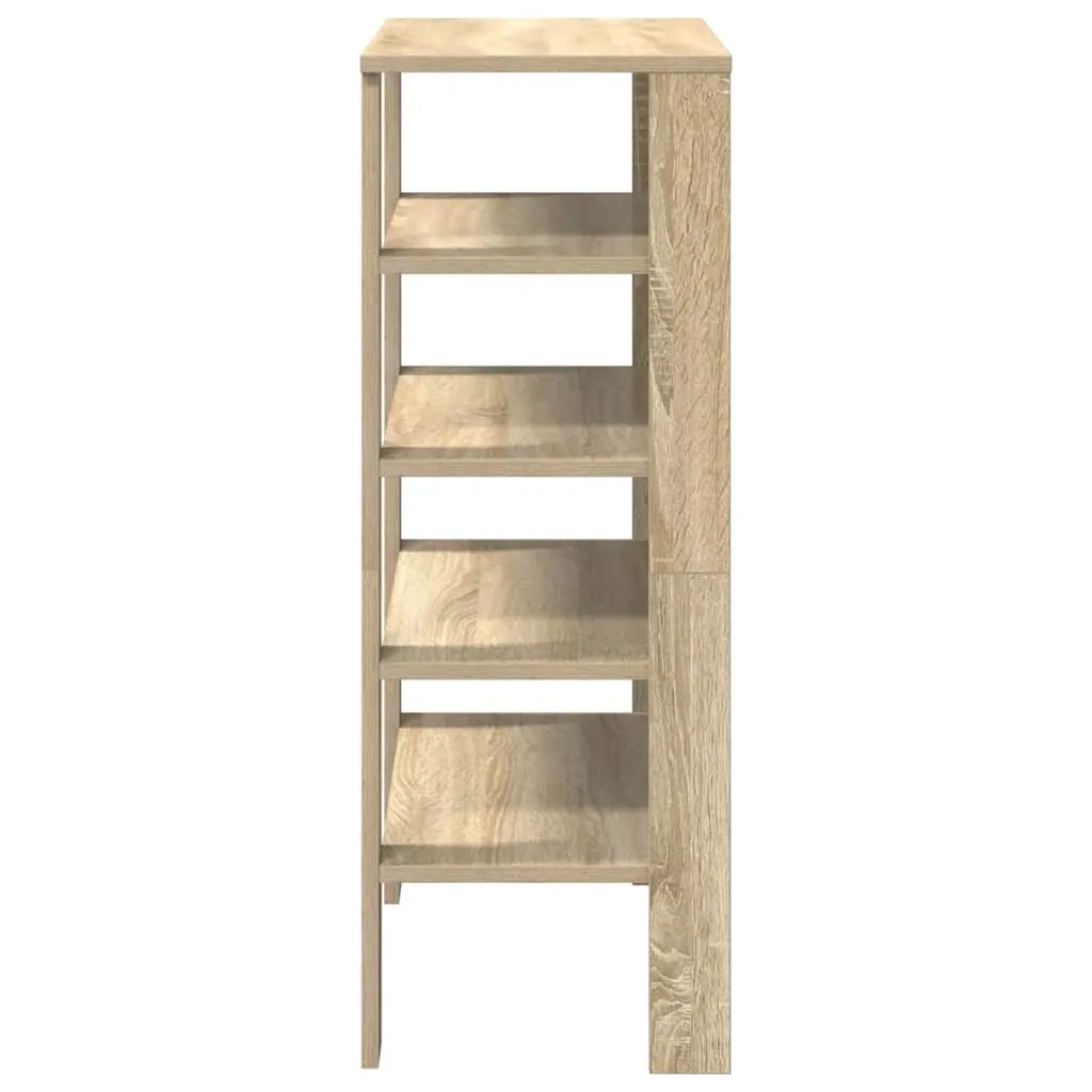 Shoe Rack Sonoma Oak 61x32x87.5 cm Engineered Wood