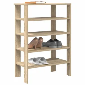 Shoe Rack Sonoma Oak 61x32x87.5 cm Engineered Wood