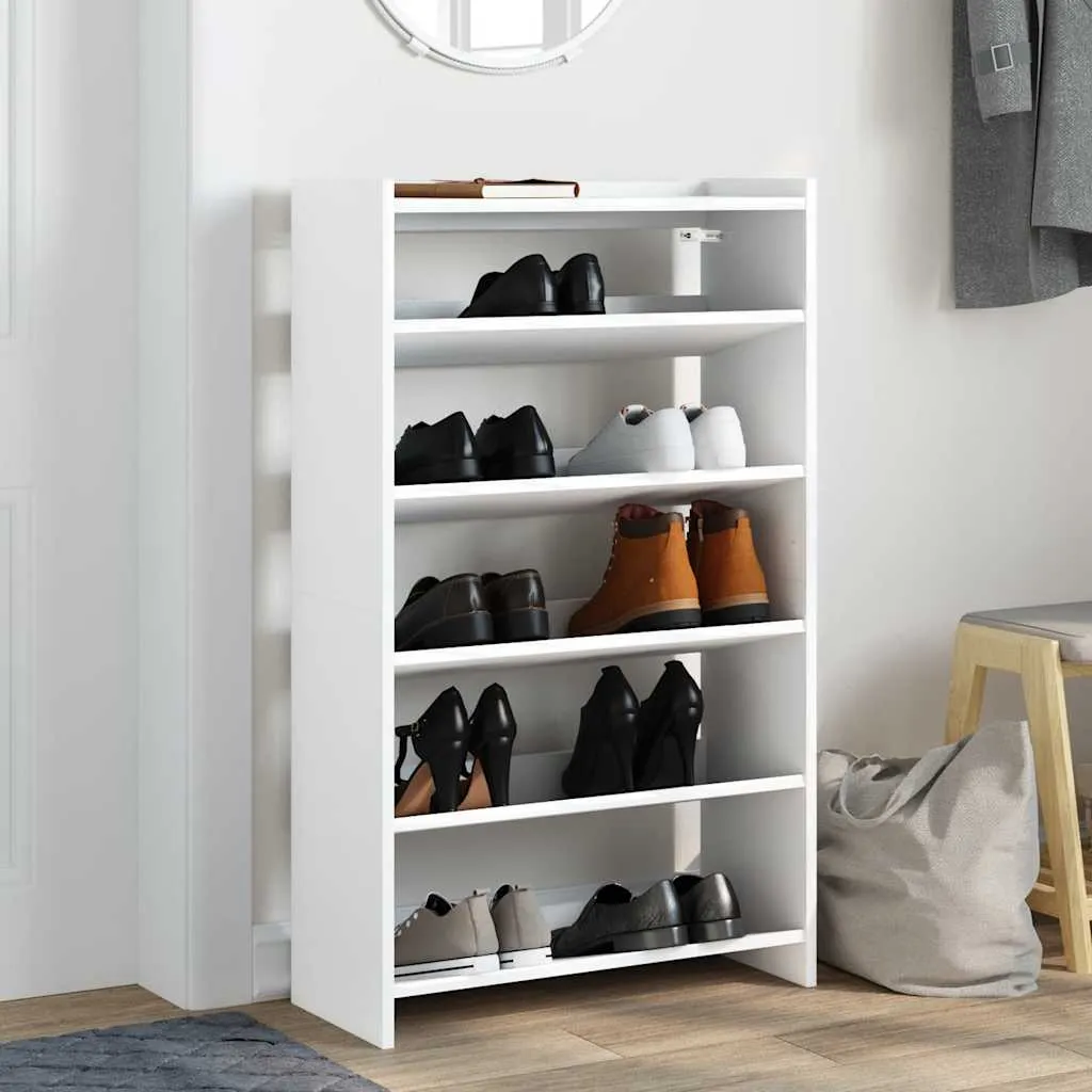 Shoe Rack White 60x25x100 cm Engineered Wood