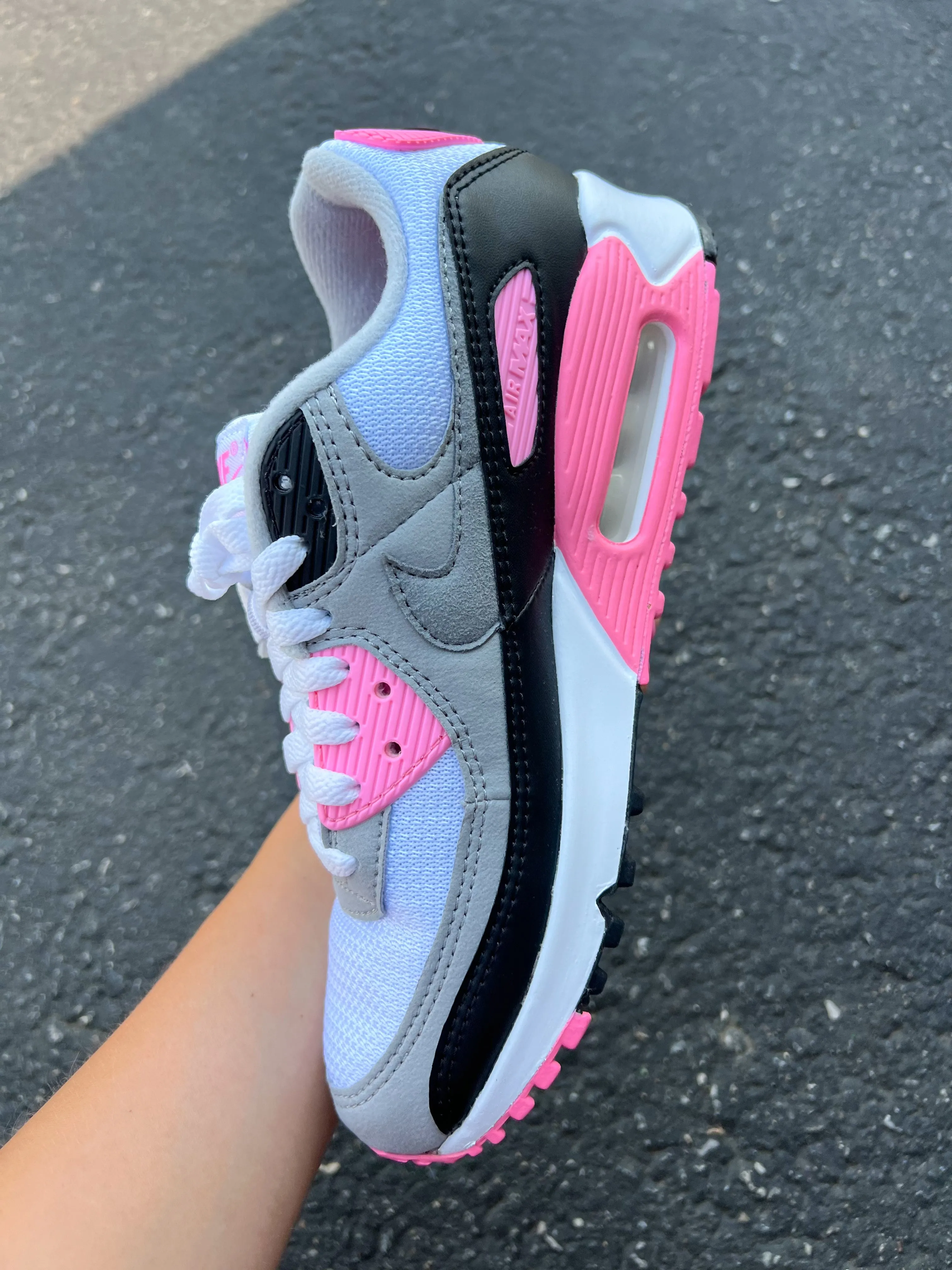 SIZE 7.5 Bubblegum Pink Swarovski Womens Nike Air Max 90