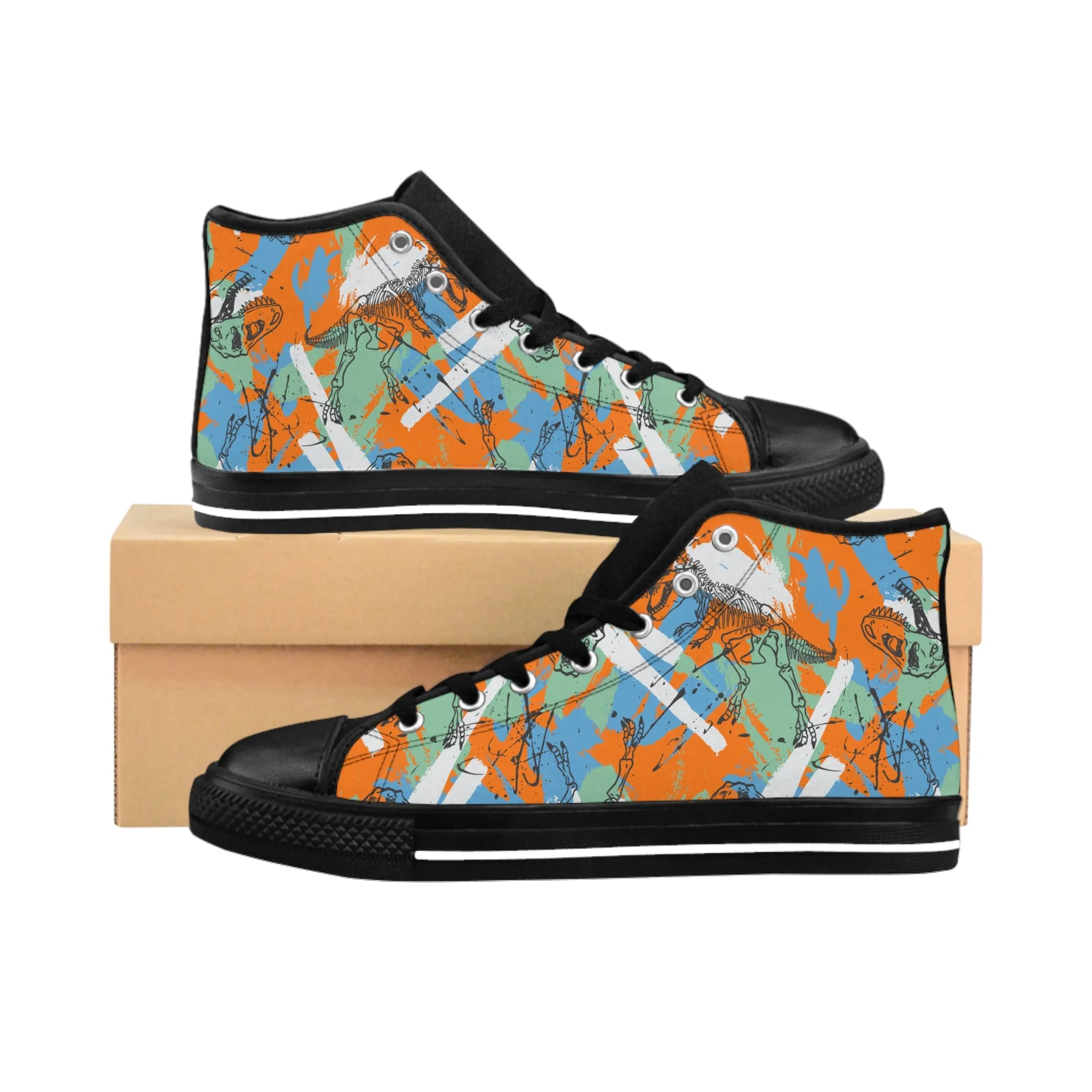 Skeleton Dinosaurs Men's Classic Sneakers