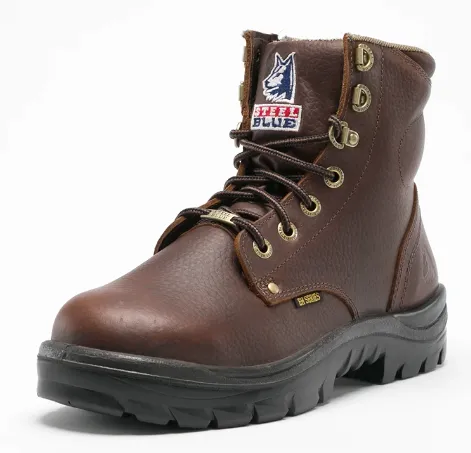 Steel Blue Men's Argyle 6" WP Steel Toe Side Zip Work Boot - Oak - 812951