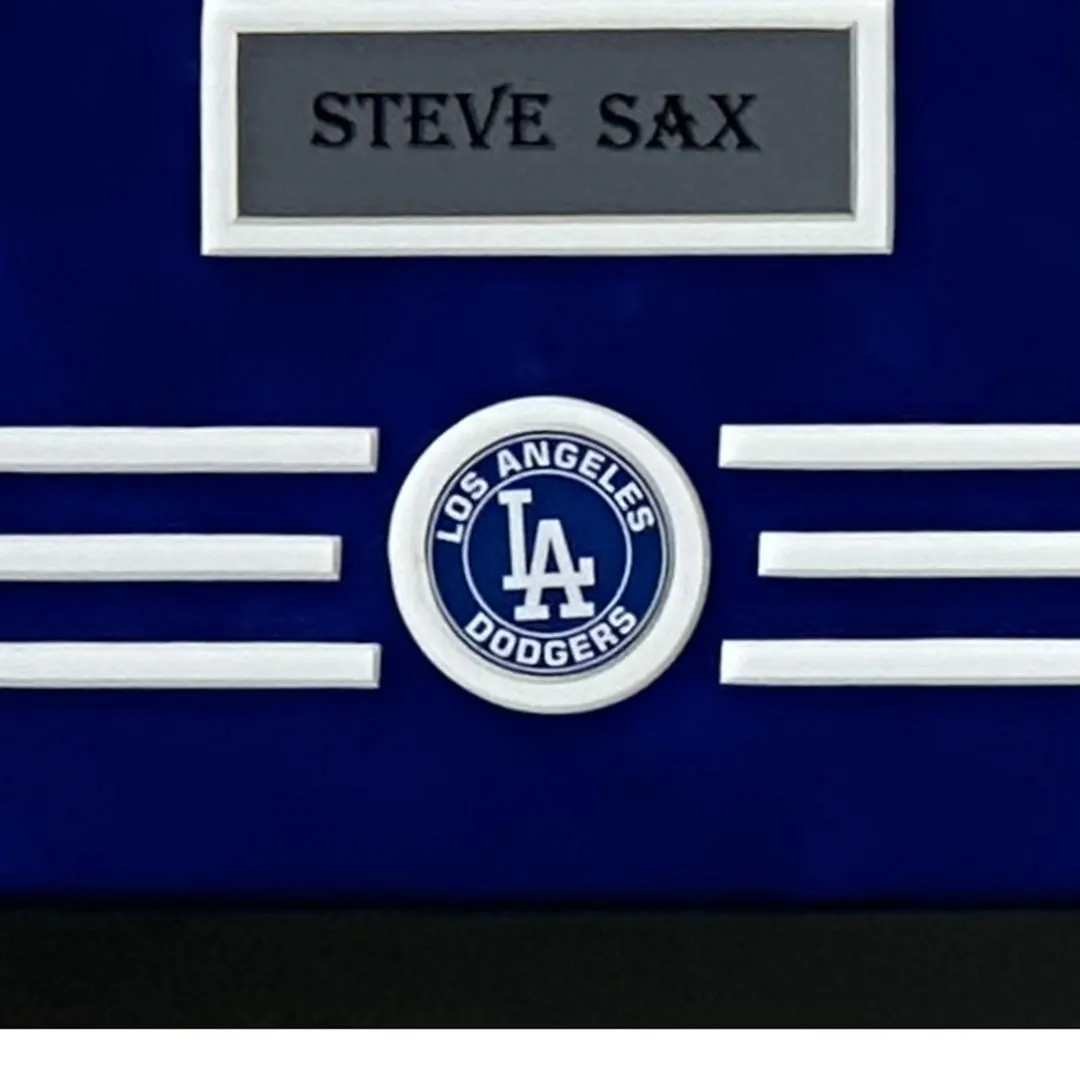 Steve Sax Hand Signed & Framed Los Angeles Dodgers 8x10 Photo (JSA)