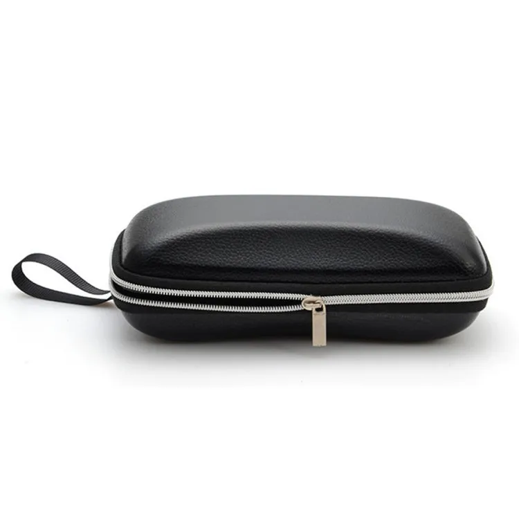 Sunglasses PU Leather Shell Zipper Glasses Case Box, Size: 16.5*6cm