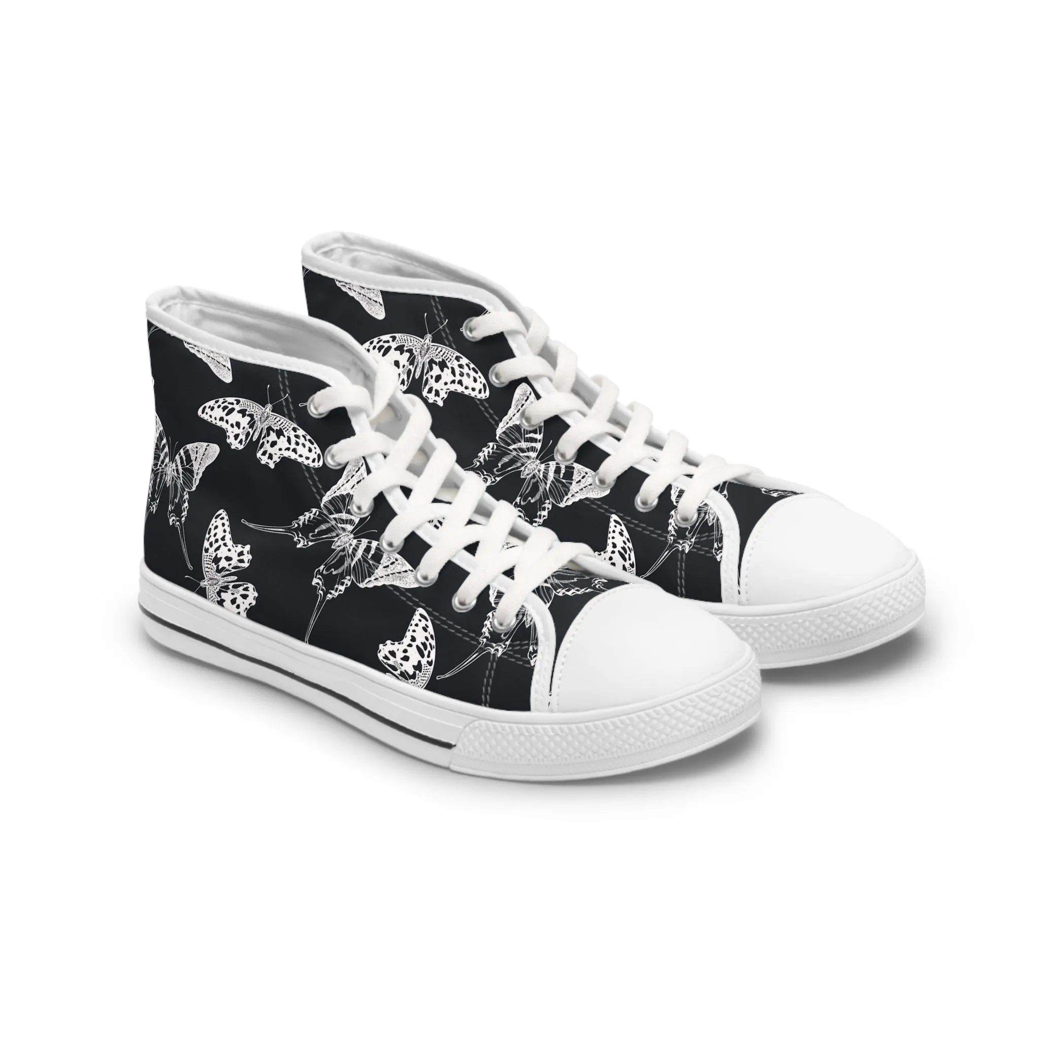 Swordtail Lemon Butterfly Women's High Top Sneakers