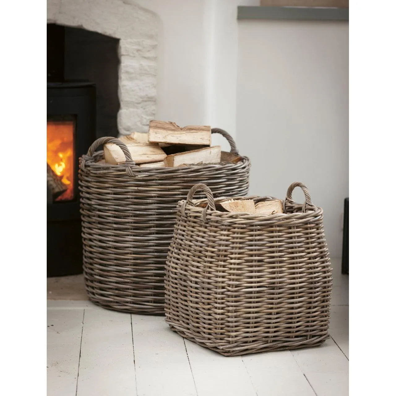 Tapered Basket - Rattan