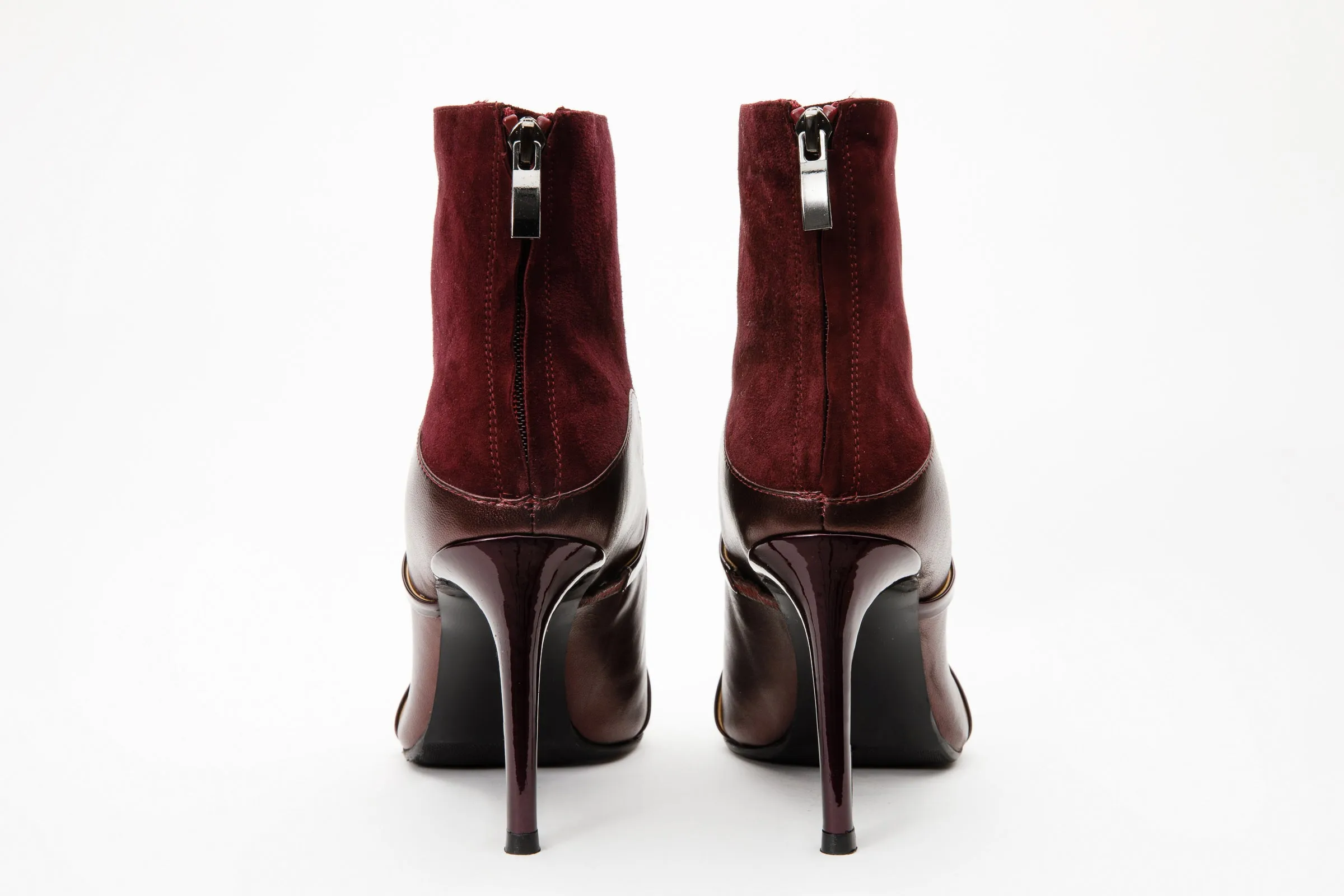 The Manila Burgundy Leather Ankle Women Boot