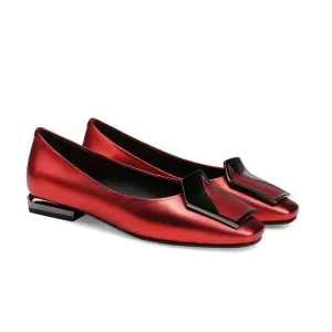 Tracy Red Flat Pumps