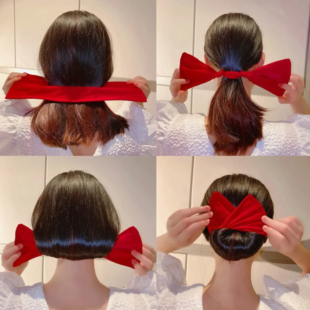 Twist Clip Bow Bun Hair Accessories