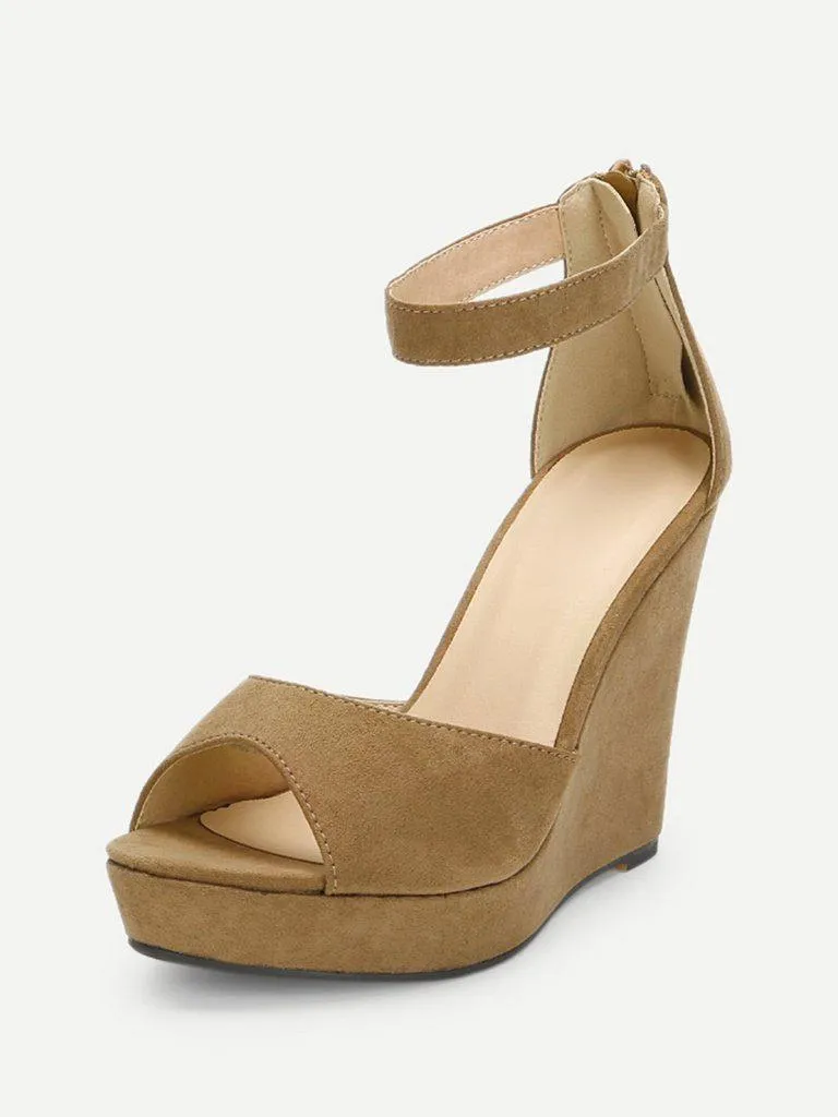 Two Part Wedge Sandals