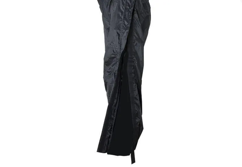 Two-Piece Black Rain Suit With Zippered Side Seams, RS21-HOODIE-DL