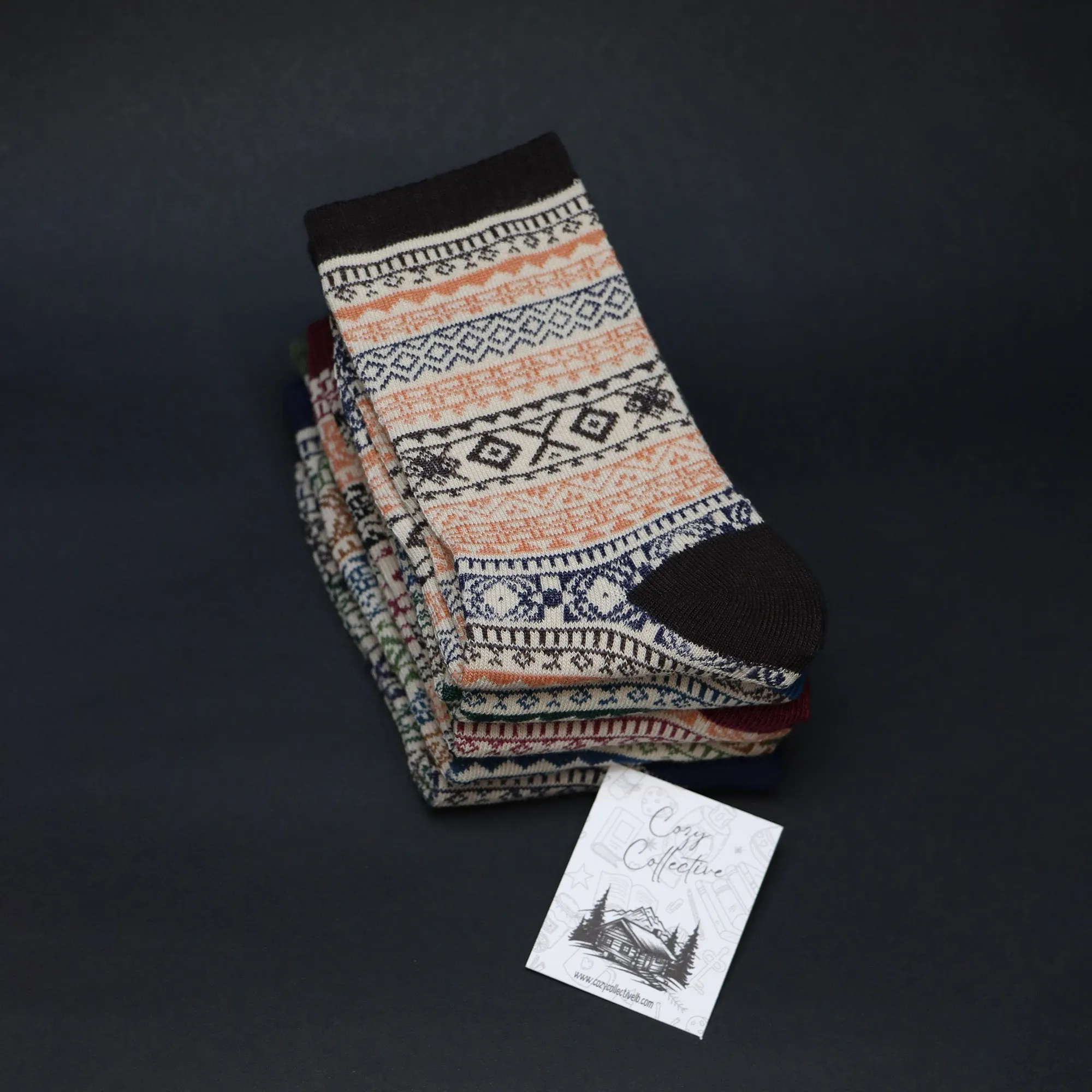 Unisex (EU 36-39) - Retro Vintage-Inspired Cozy Socks