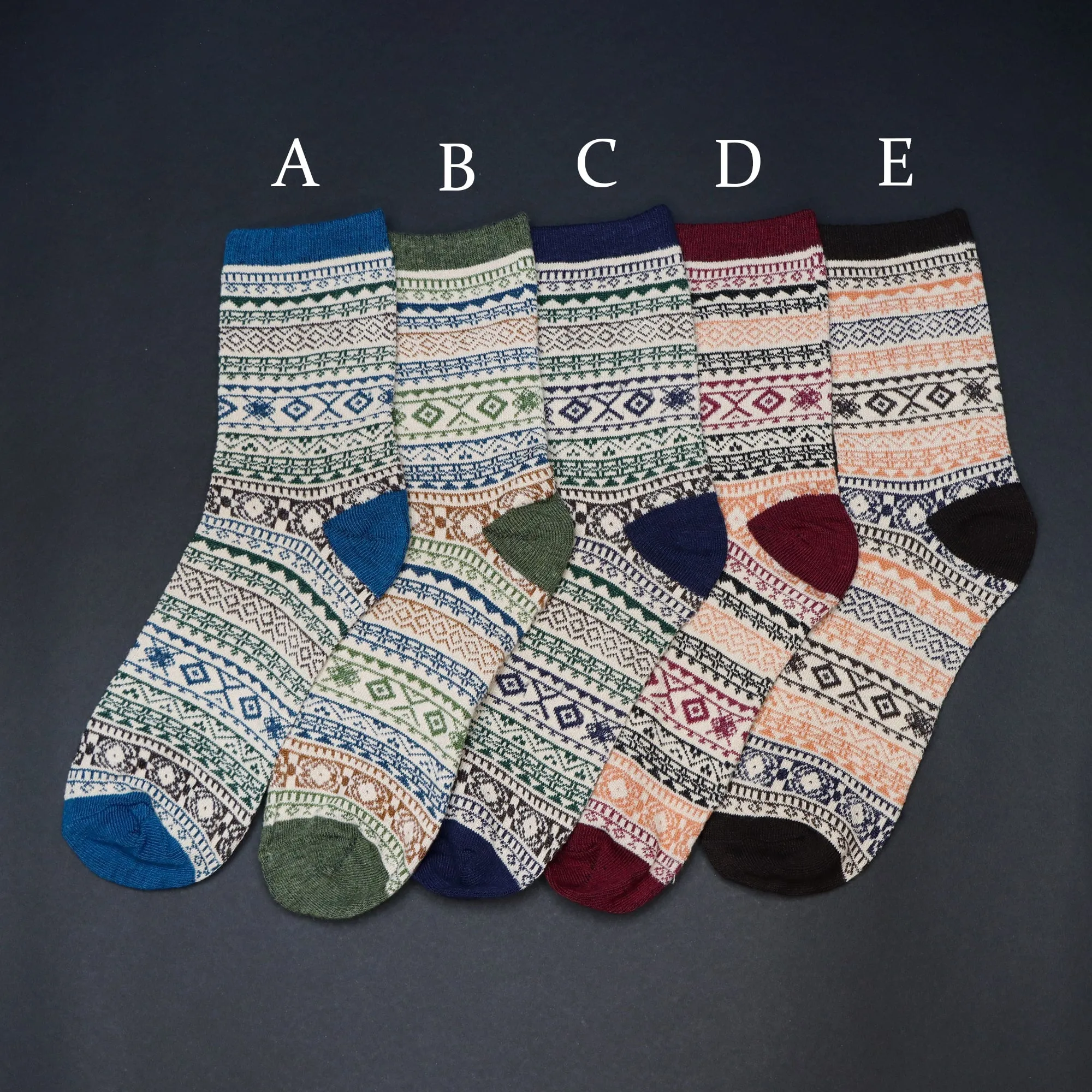 Unisex (EU 36-39) - Retro Vintage-Inspired Cozy Socks