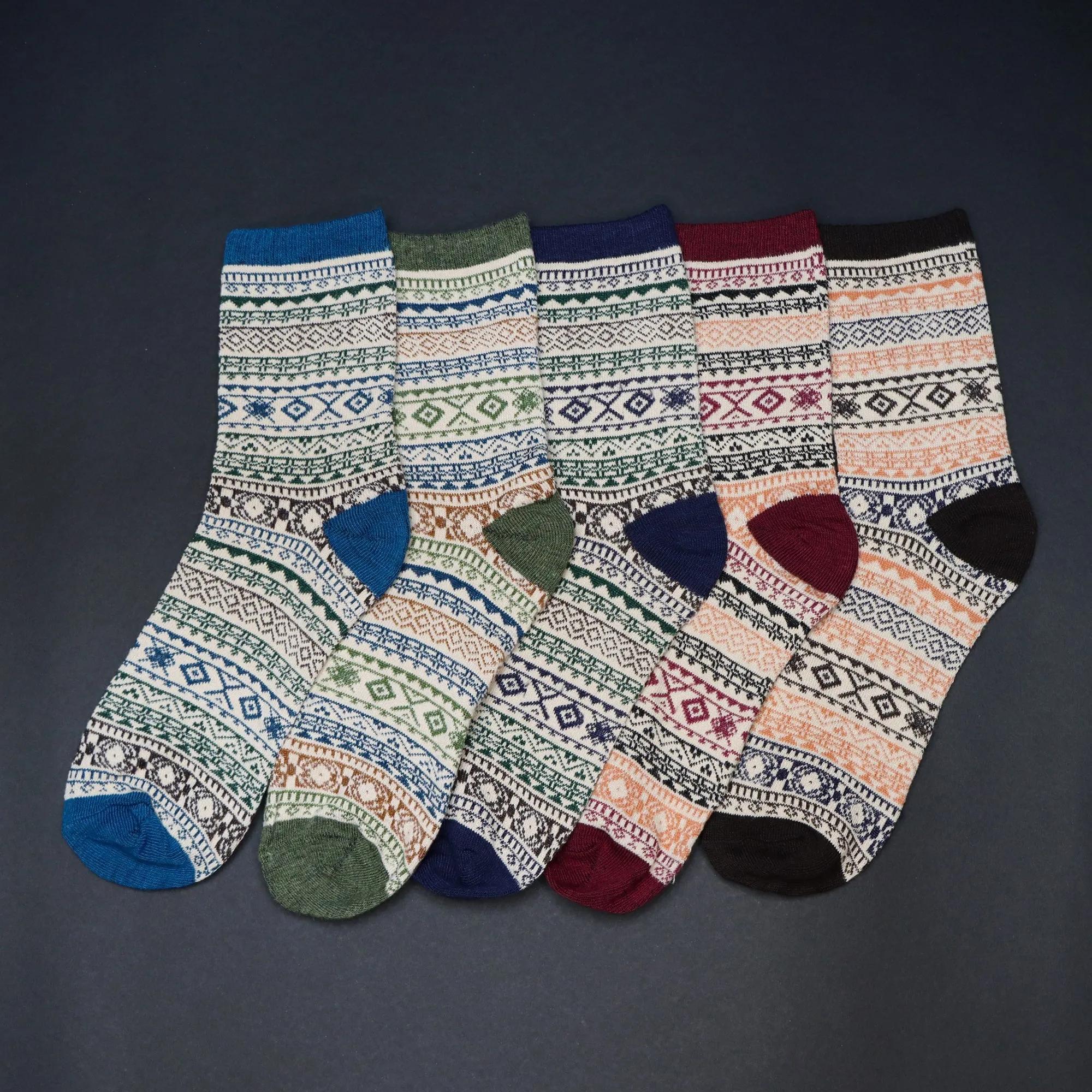 Unisex (EU 36-39) - Retro Vintage-Inspired Cozy Socks