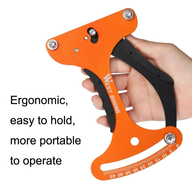 WEST BIKING Bicycle Spoke Tension Meter Rim Tensioner Calibrator(Orange)