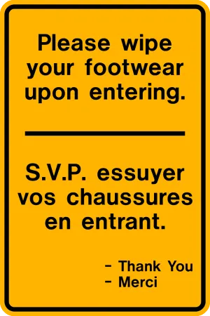 Wipe Your Footwear Bilingual